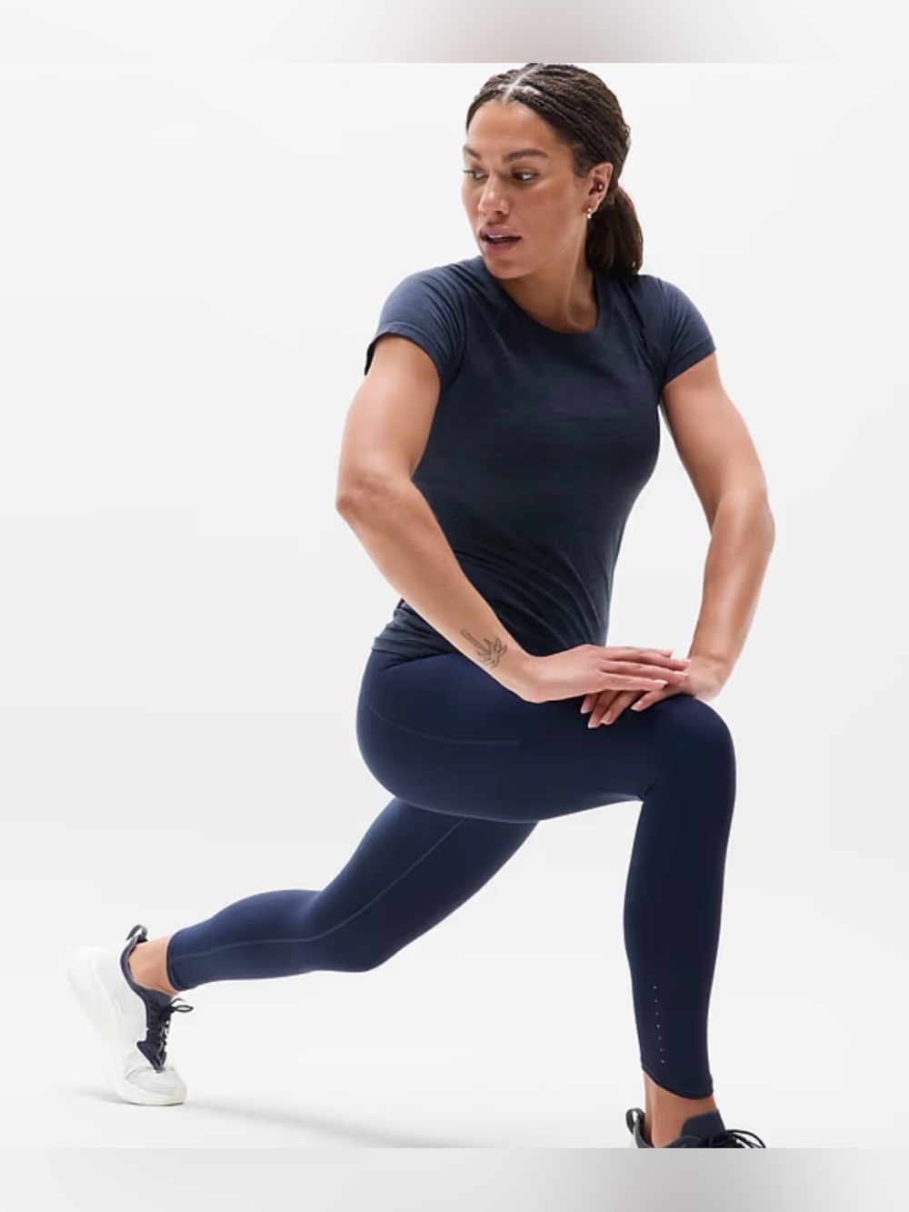 New Athleta navy 1X momentum seamless tee - Picture 4 of 7